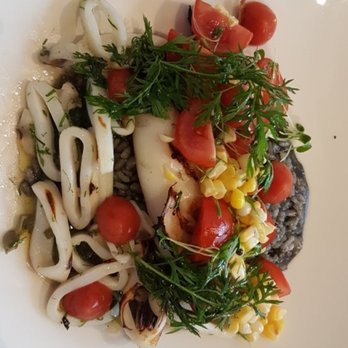 Le Garde Côte - Squid ink risotto. Only 24$ and a very good portion - Mediterranean Near Me - Montreal, Quebec