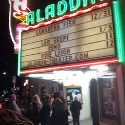 Exterior outside entrance of Aladdin Theater - NYE 2023 - Portland, Oregon Exterior outside entrance of Aladdin Theater - NYE 2023 - Portland, Oregon