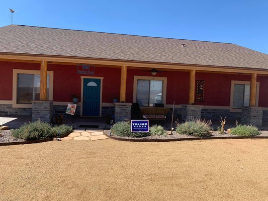 Exterior “Barn Red” “Husk” trim - 3,200sqft custom built home! Here in Dewey, AZ behind the chevron. Scrape all loose wood, stucco, fill any holes with (Crawford’s putty) stucco re texture, blue tape Caulked around all windows, facia board and cracks. Cover all unpainted surfaces. Spray and back roll on coat of primer, repeat process with final color. Exterior “Barn Red” “Husk” trim - 3,200sqft custom built home! Here in Dewey, AZ behind the chevron. Scrape all loose wood, stucco, fill any holes with (Crawford’s putty) stucco re texture, blue tape Caulked around all windows, facia board and cracks. Cover all unpainted surfaces. Spray and back roll on coat of primer, repeat process with final color.