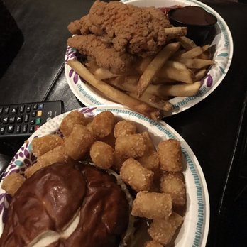 Flub A Dub Chub's - Veggie burger and chicken strips, ordered through Postmates. - Hot Dogs Near Me - Chicago, Illinois Flub A Dub Chub's - Veggie burger and chicken strips, ordered through Postmates. - Hot Dogs Near Me - Chicago, Illinois