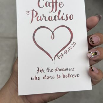 Caffe Paradiso - Menu - Coffee & Tea Near Me - New York, New York
