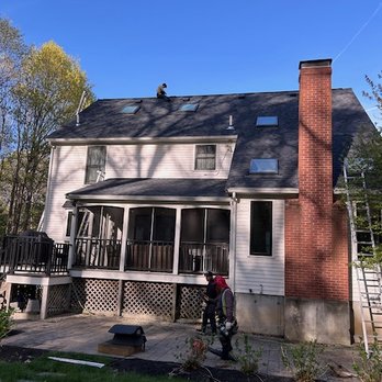 Desautels Roofing - The team carefully moved all patio furniture and plants out of the way - Roofing Near Me - Albion, Rhode Island