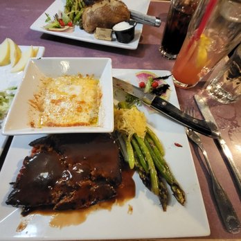 Twisted Fish Steakhouse - Meatloaf with scalloped potatoes. - Steakhouses Near Me - Seaside, Oregon Twisted Fish Steakhouse - Meatloaf with scalloped potatoes. - Steakhouses Near Me - Seaside, Oregon
