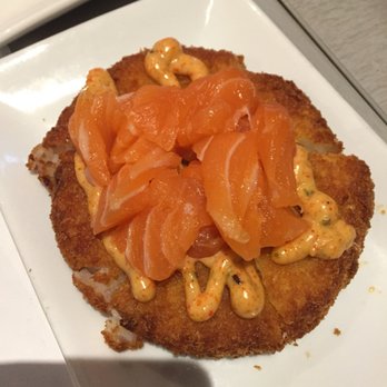 Orange Fish Sushi House - The most edible thing, but still so messy and amateur looking. Salmon pizza. - Seafood Near Me - Mississauga, Ontario Orange Fish Sushi House - The most edible thing, but still so messy and amateur looking. Salmon pizza. - Seafood Near Me - Mississauga, Ontario
