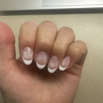 Mani Pedi Nail Salon - Gel X with French tips - cloudy Gel X :( - Nail Salons Near Me - Denver, Colorado Mani Pedi Nail Salon - Gel X with French tips - cloudy Gel X :( - Nail Salons Near Me - Denver, Colorado