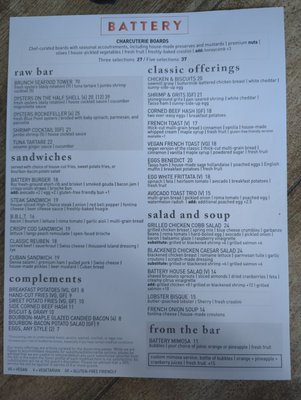 Menu photo 3 The Battery Tampa Bay, FL Menu photo 3 The Battery Tampa Bay, FL