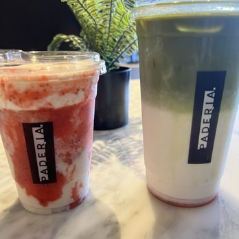 Paderia Bakehouse - Strawberry horchata and raspberry matcha - Bakeries Near Me - Irvine, California