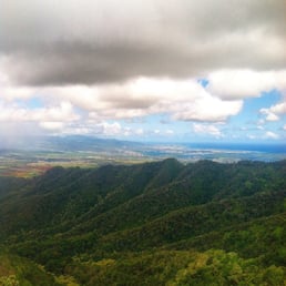 View of Honolulu and Pearl Harbor from the top View of Honolulu and Pearl Harbor from the top