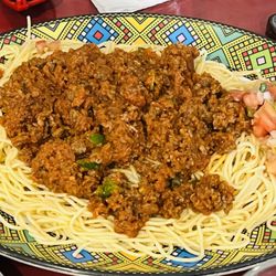 Langano Ethiopian Restaurant - Spaghetti/Meat Sauce