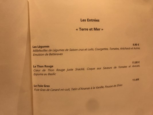 Menu photo 1 L'Alcôve Turquant, 49 Menu photo 1 L'Alcôve Turquant, 49