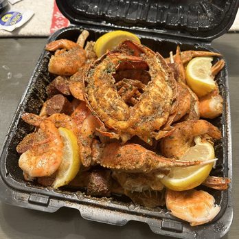 TK’s Surf And Turf Kitchen - The works plate - Seafood Near Me - Denver, Colorado TK’s Surf And Turf Kitchen - The works plate - Seafood Near Me - Denver, Colorado