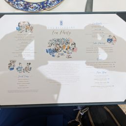 Menu for the special Shokupan afternoon tea Menu for the special Shokupan afternoon tea