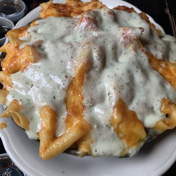 Jacob's Pickles - Buffalo Chicken Mac & Cheese - Comfort Food Near Me - New York, New York Jacob's Pickles - Buffalo Chicken Mac & Cheese - Comfort Food Near Me - New York, New York