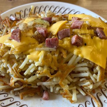 Waffle House - Double hash browns, smothered, covered and chunked.  A little (well, big) plate of heaven. - Breakfast & Brunch Near Me - Orlando, Florida
