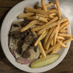 Fries were ok I guess, hard to mess up fries. The cheese on this "sandwich" was not a positive addition. Need GF options on the menu.