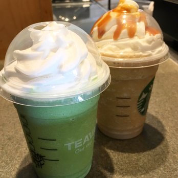 Starbucks - Green Tea Frapp & Caramel Frapp - Coffee & Tea Near Me - Westminster, California