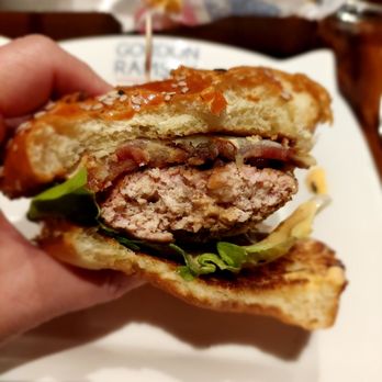 Gordon Ramsay Burger Las Vegas - Close-up of Hellfire Chicken Burger - Burgers Near Me - Las Vegas, Nevada
