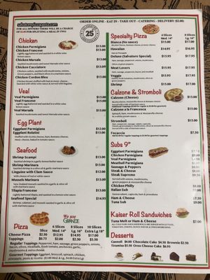Menu photo 2 Salvatore Pizza Pasta & Subs Hialeah, FL