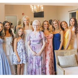 Touch of Class - Granddaughters and me in my new dress.