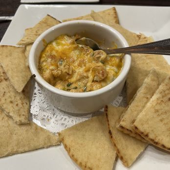 Fezzo's of Broussard - Cajun Crawfish Dip with pita triangles - Seafood Near Me - Broussard, Louisiana Fezzo's of Broussard - Cajun Crawfish Dip with pita triangles - Seafood Near Me - Broussard, Louisiana