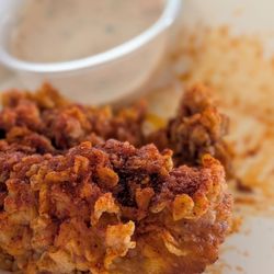 Zingster's - You can see that violent red spice on the chicken