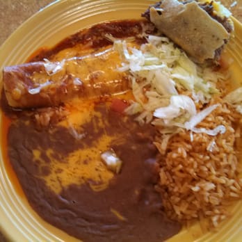 Someburros - Cheese enchilada and a beef taco.  Yes, I started on the taco before I took the picture. :( - Mexican Near Me - Scottsdale, Arizona