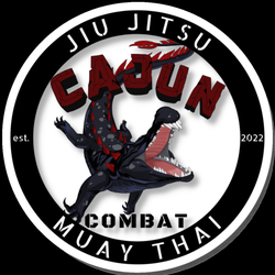 Cajun Combat Martial Arts - Cajun combat Jiu jitsu and Muay Thai Est. 2022 Logo with Gator