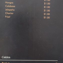 Panaderia Olmos - Menu side 2