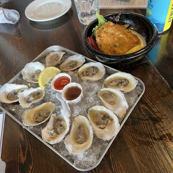 Dukes Beach House - Oysters and crab cake. Huge crab cake so worth the try - Wine Bars Near Me - Marshfield, Massachusetts Dukes Beach House - Oysters and crab cake. Huge crab cake so worth the try - Wine Bars Near Me - Marshfield, Massachusetts