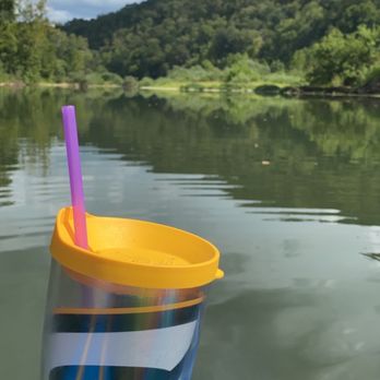 Camp Tomahawk Two-Mile Tube Float - Beautiful scenery for our float - Campgrounds Near Me - Galena, Missouri