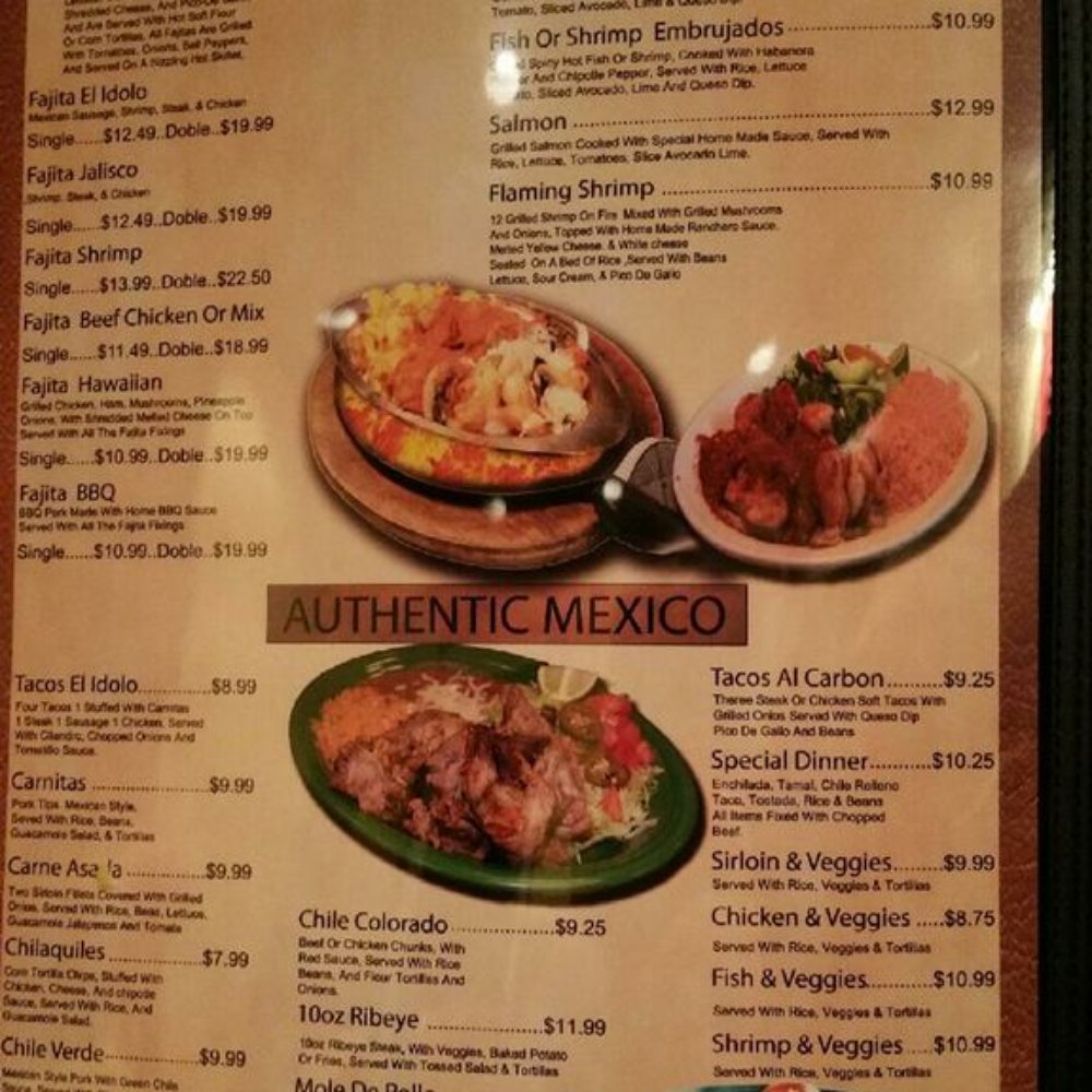 El Idolo - El Idolo Menu - Mexican Near Me - Bartlett, Tennessee