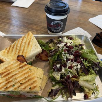 Walden's Coffeehouse - The Cab chicken sandwich with smashed avocado, bacon, tomatoes, and then a nice green salad w - Breakfast & Brunch Near Me - Reno, Nevada Walden's Coffeehouse - The Cab chicken sandwich with smashed avocado, bacon, tomatoes, and then a nice green salad w - Breakfast & Brunch Near Me - Reno, Nevada