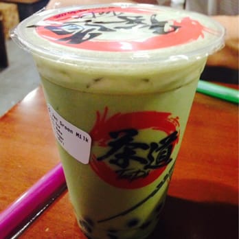 Tea Do - Boston - Matcha green tea with pearls (medium). - Coffee & Tea Near Me - Boston, Massachusetts