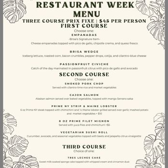 Brisa Restaurant & Bar - Restaurant Week Menu - Bars Near Me - San Diego, California Brisa Restaurant & Bar - Restaurant Week Menu - Bars Near Me - San Diego, California