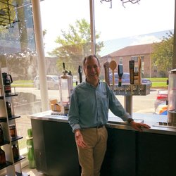 Manoa Beverage - We had a visit from Owner of Sam Adams - James Koch. It was awesome meeting him and he liked our growler machine.
