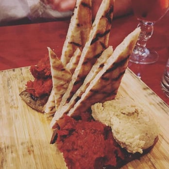 Stone Fire Grille - Pita and hummus appetizer...out of this world! - American Near Me - Beachwood, New Jersey Stone Fire Grille - Pita and hummus appetizer...out of this world! - American Near Me - Beachwood, New Jersey