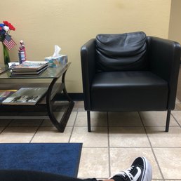 Waiting for an oil change.