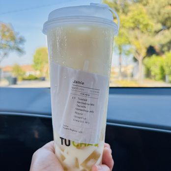 Tu Cha - Toasted Genmaicha Milk Tea with Osmanthus Jelly - Desserts Near Me - Los Angeles, California Tu Cha - Toasted Genmaicha Milk Tea with Osmanthus Jelly - Desserts Near Me - Los Angeles, California