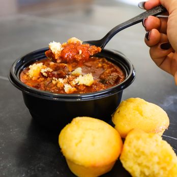 Detroit Wing Company - a bowl of chili and cornbreads - Chicken Wings Near Me - Lorain, Ohio Detroit Wing Company - a bowl of chili and cornbreads - Chicken Wings Near Me - Lorain, Ohio