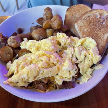 Drift - Scrambler with ham, bacon, sausage, onions and peppers - Breakfast & Brunch Near Me - Myrtle Beach, South Carolina