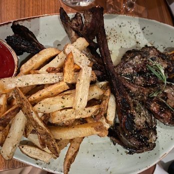Amylos Taverna - Lamb Chops (sloppy presentation) - Seafood Near Me - Astoria, New York