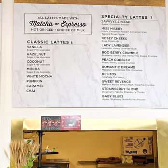 Savvvys - Menu (April 12, 2026) - Internet Cafes Near Me - Pasadena, California