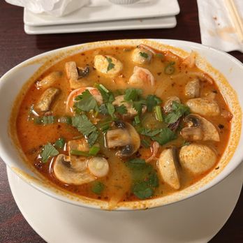 Aim Thai Restaurant - Tom Yum Shrimp Soup - Thai Near Me - Houston, Texas