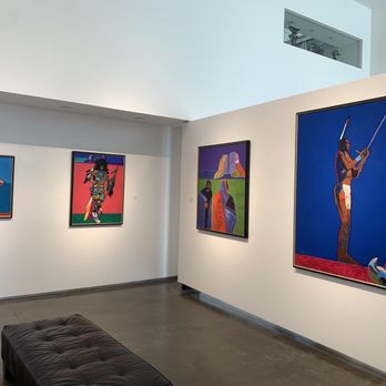 Lew Allen Galleries - John Nieto's work own display during out visit. - Art Galleries Near Me - Santa Fe, New Mexico
