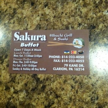 Sakura Buffet - Buffets Near Me - Clarion, Pennsylvania Sakura Buffet - Buffets Near Me - Clarion, Pennsylvania