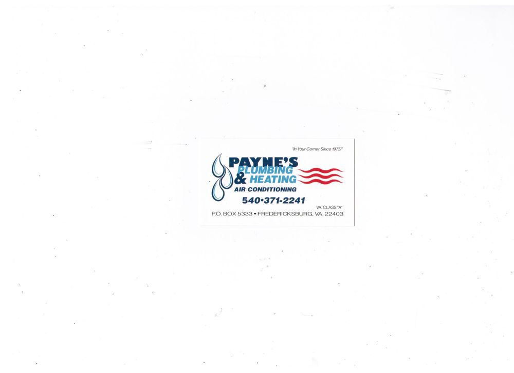Slide of Payne's Plumbing & Heating