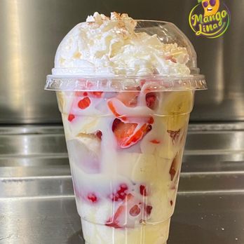 MangoLina - Sterling - a smoothie with whipped cream and strawberries - Ice Cream & Frozen Yogurt Near Me - Sterling, Virginia MangoLina - Sterling - a smoothie with whipped cream and strawberries - Ice Cream & Frozen Yogurt Near Me - Sterling, Virginia