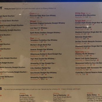 Eureka! - Whiskey selection - American Near Me - Aliso Viejo, California