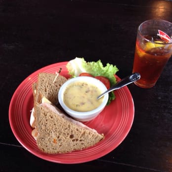 Baxter's Interurban Grill - Soup & salad combo (ham & cheese soup, smoked turkey & Swiss on wheat berry bread) - American Near Me - Tulsa, Oklahoma