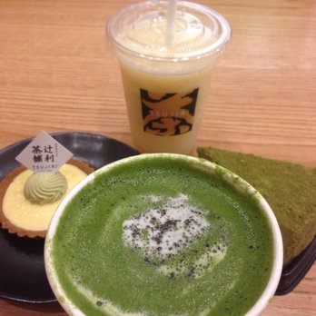 Tsujiri - Black sesame matcha latte, tart, yuzu slush, matcha double cheese cake - Tea Rooms Near Me - Toronto, Ontario Tsujiri - Black sesame matcha latte, tart, yuzu slush, matcha double cheese cake - Tea Rooms Near Me - Toronto, Ontario